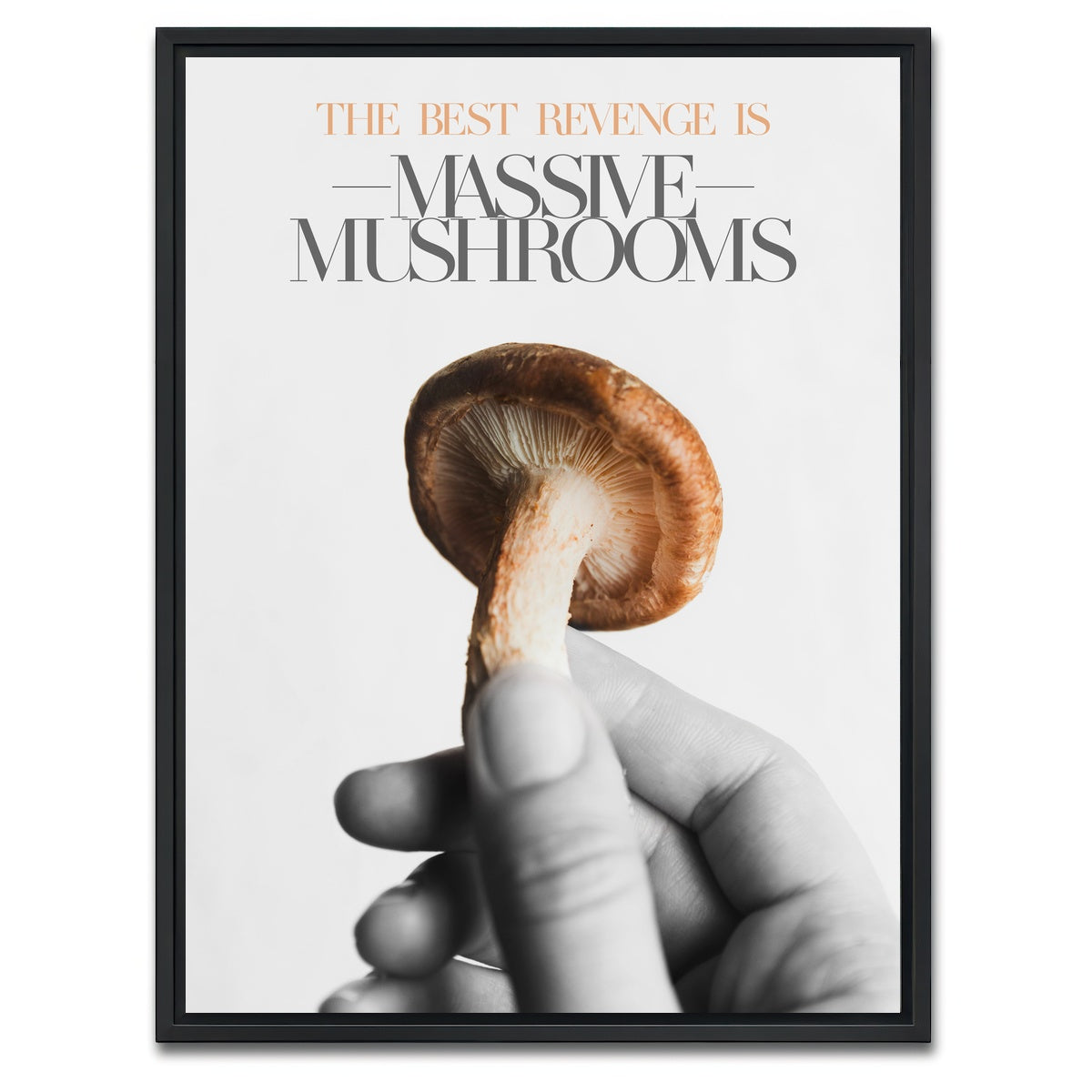 AUTO-MOCKUP WHITE | Mushroom art | 1 Piece | Black Framed Canvas | group=3x4