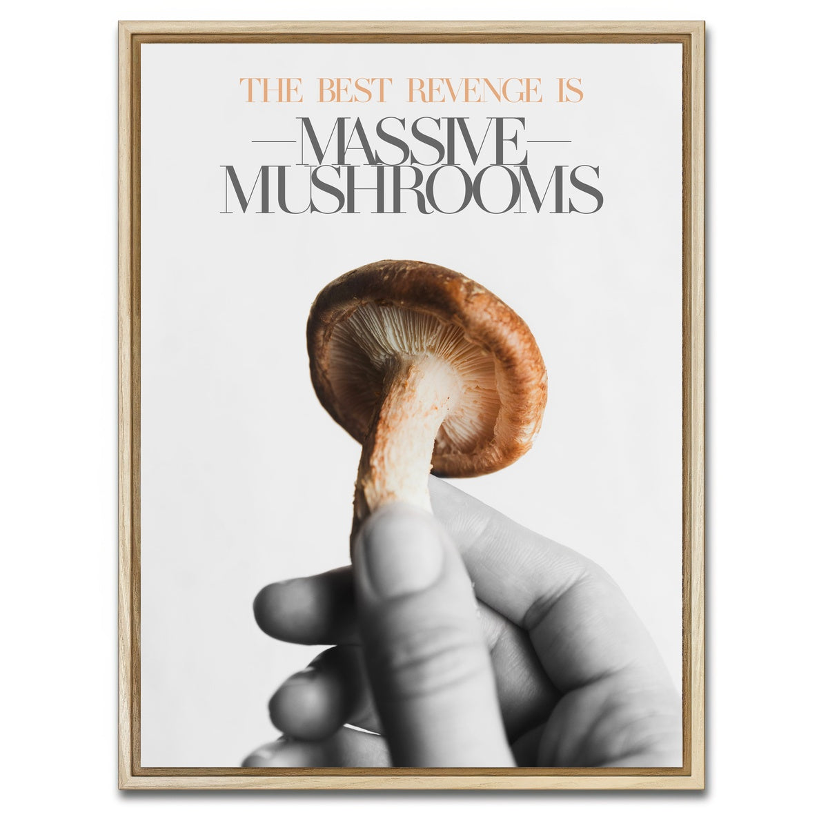 AUTO-MOCKUP WHITE | Mushroom art | 1 Piece | Natural Framed Canvas | group=3x4