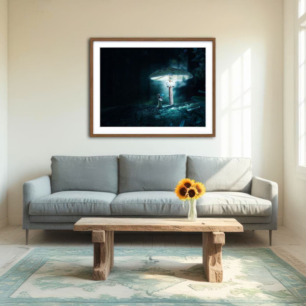 AUTO-MOCKUP ROOM | Mushrooms Wall Art