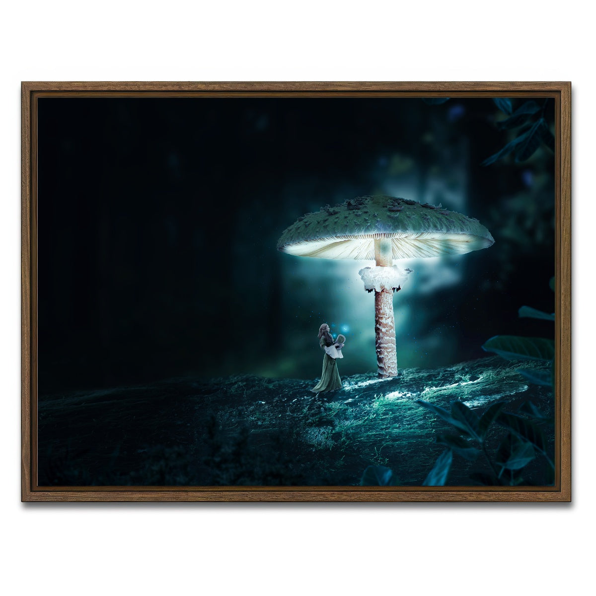 AUTO-MOCKUP WHITE | Mushrooms | 1 Piece | Walnut Framed Canvas | group=4x3