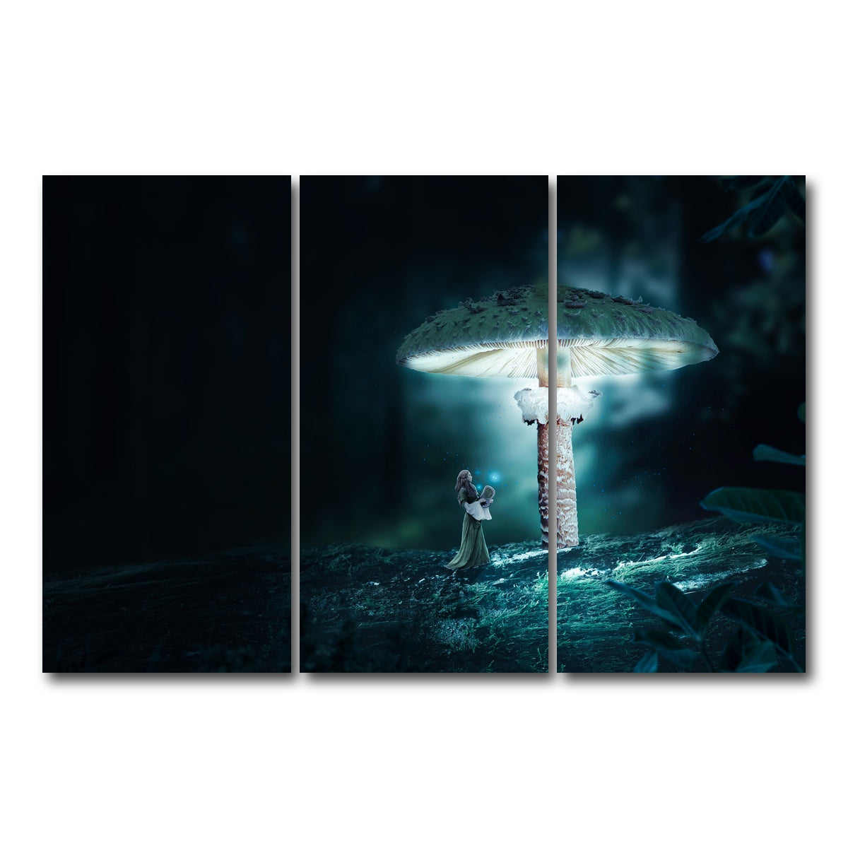 AUTO-MOCKUP WHITE | Mushrooms | 3 Piece | Gallery Wrap Canvas | group=12x24