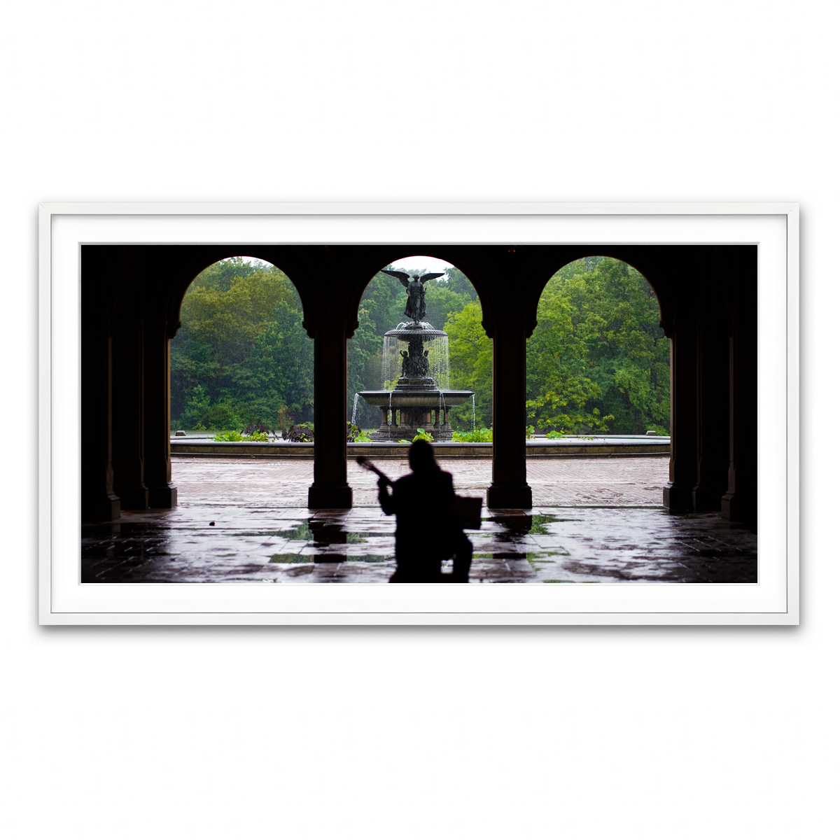 Framed Print 2x1 White