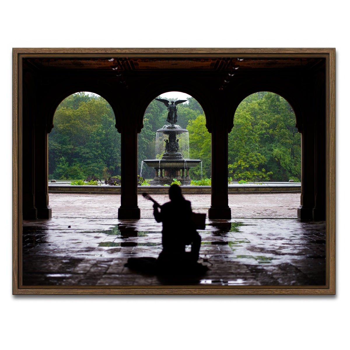 AUTO-MOCKUP WHITE | Music in the Park | 1 Piece | Walnut Framed Canvas | group=4x3