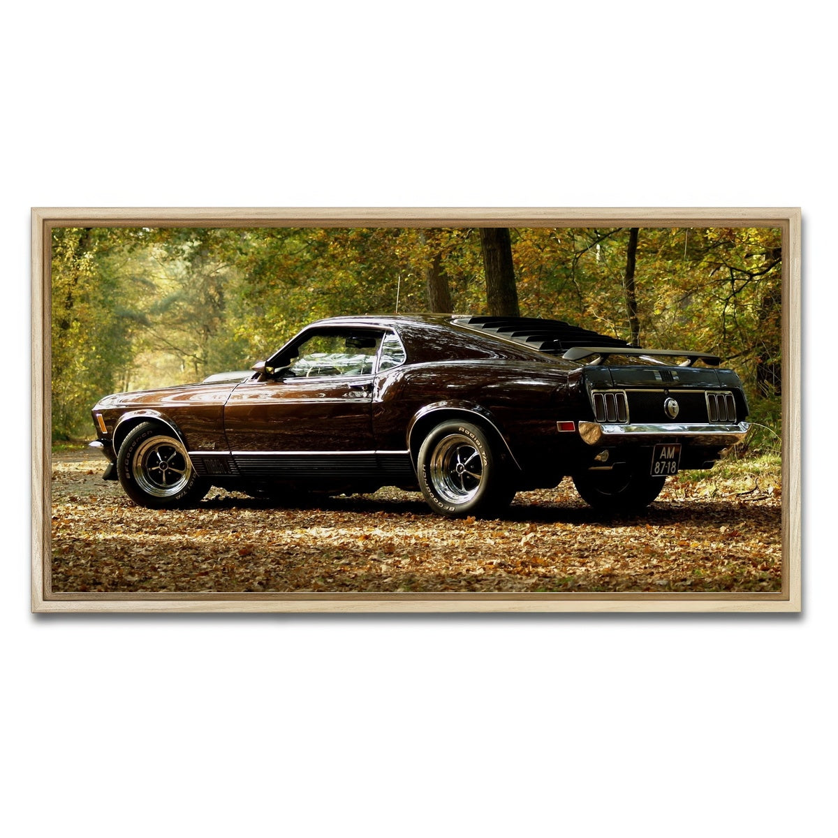 AUTO-MOCKUP WHITE | Mustang | 1 Piece | Natural Framed Canvas | group=2x1
