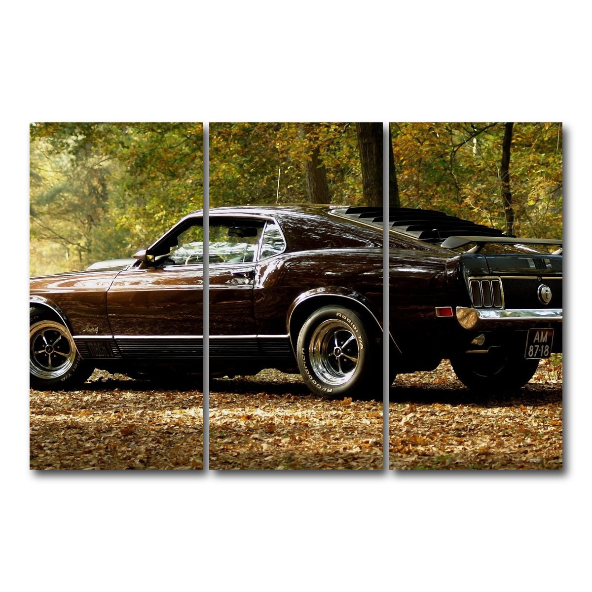 AUTO-MOCKUP WHITE | Mustang | 3 Piece | Gallery Wrap Canvas | group=12x24