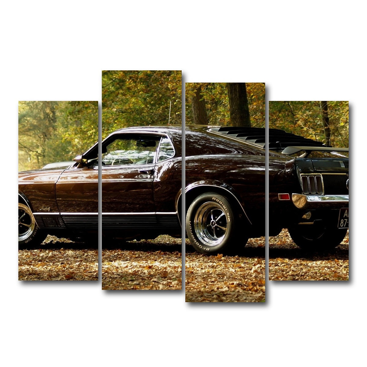 AUTO-MOCKUP WHITE | Mustang | 4 Piece | Gallery Wrap Canvas | group=4_normal