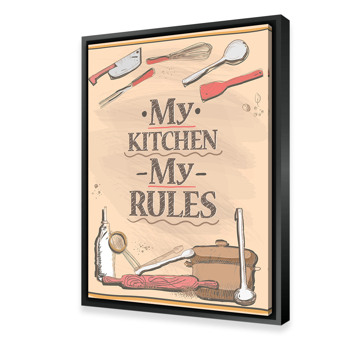 My Kitchen My Rules Wall Art