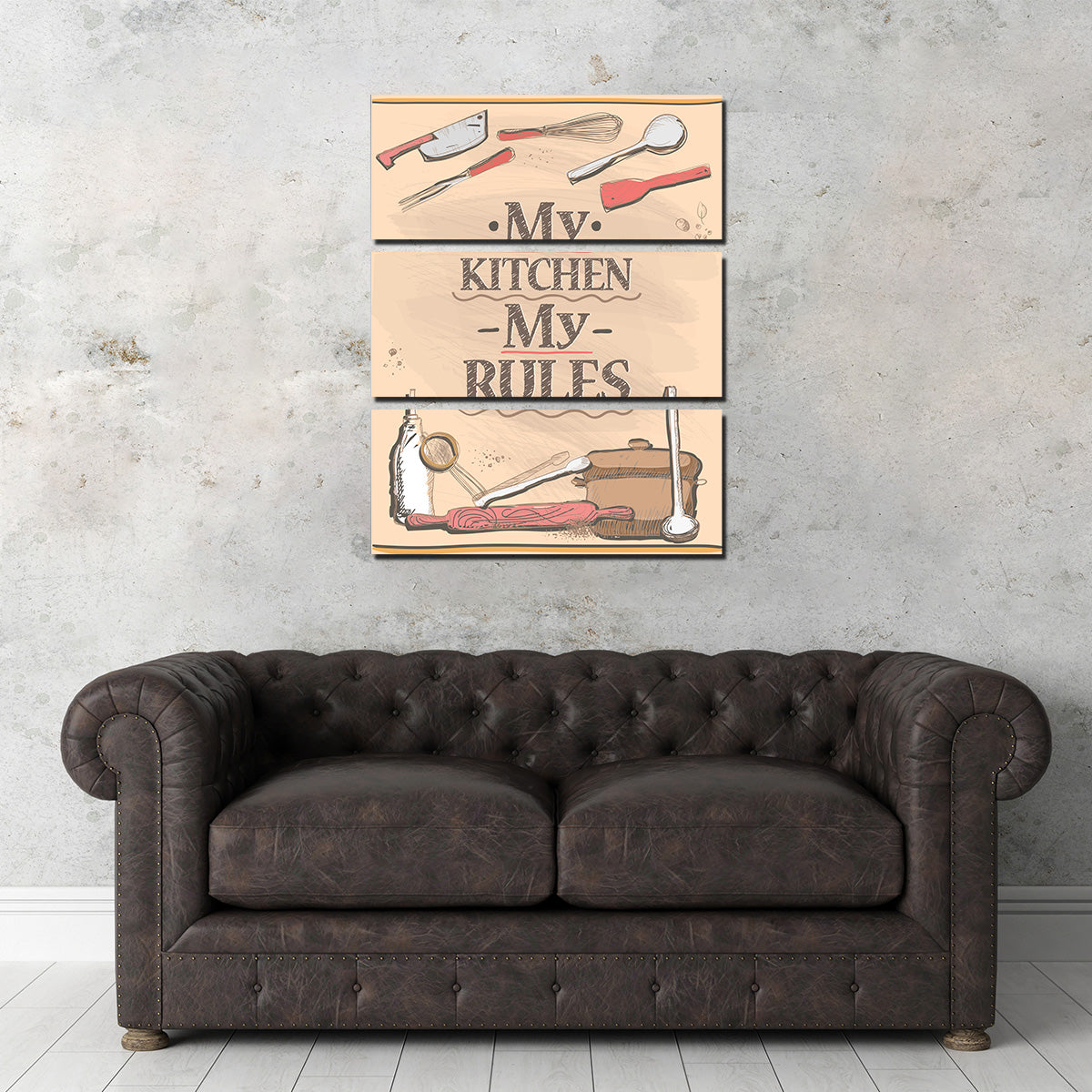 My Kitchen My Rules Wall Art
