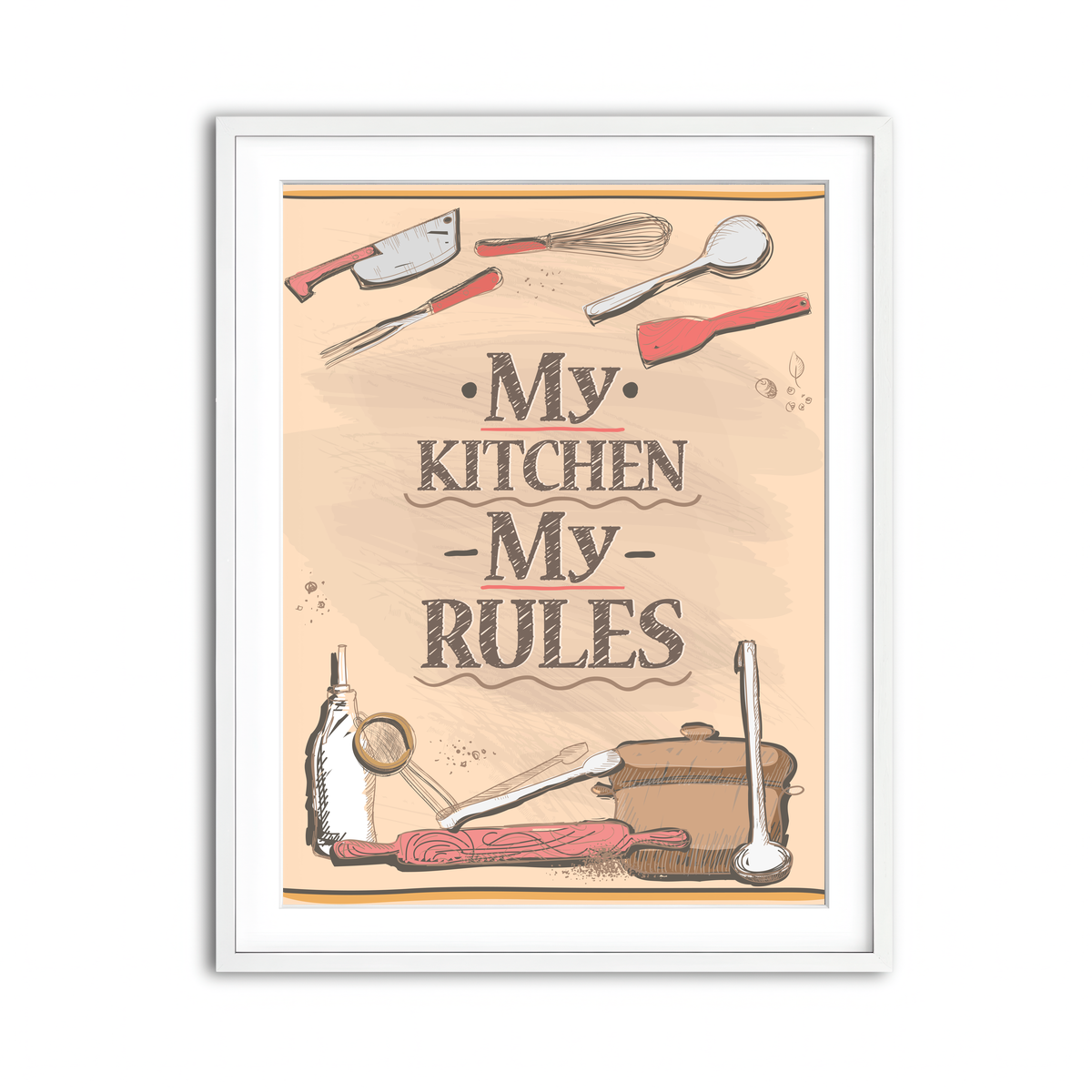 Framed Print 3x4 White