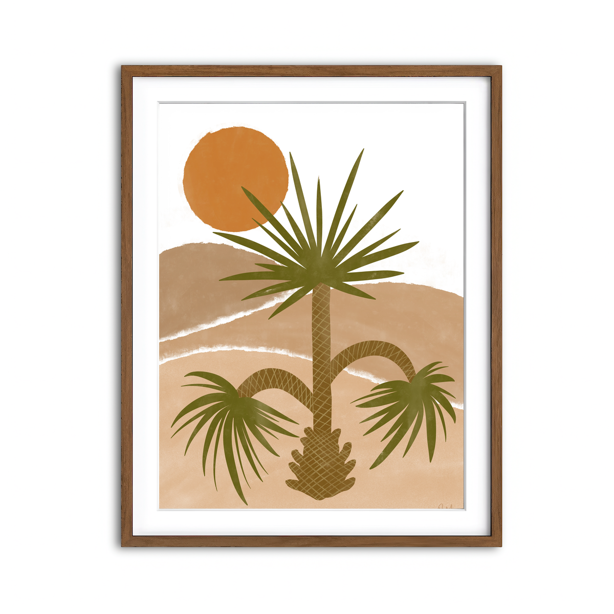 Framed Print 3x4 Walnut