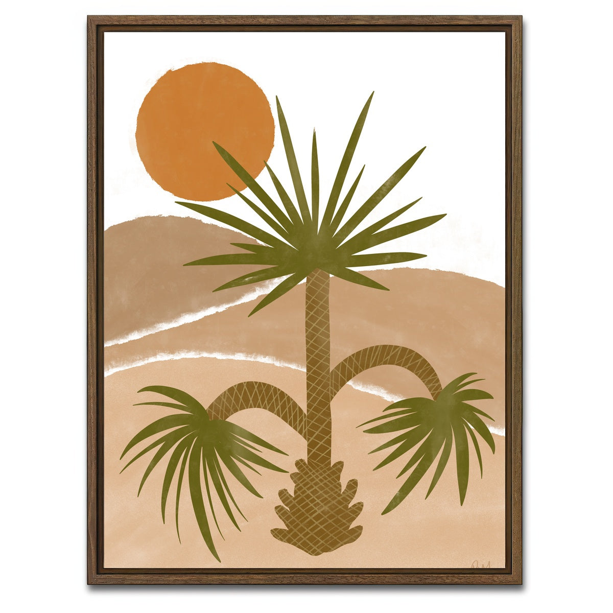 AUTO-MOCKUP WHITE | My oasis | 1 Piece | Walnut Framed Canvas | group=3x4