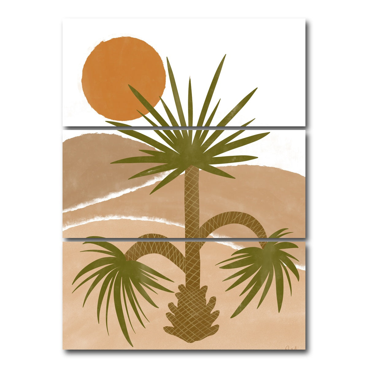 AUTO-MOCKUP WHITE | My oasis | 3 Piece | Gallery Wrap Canvas | group=8x18_stacked