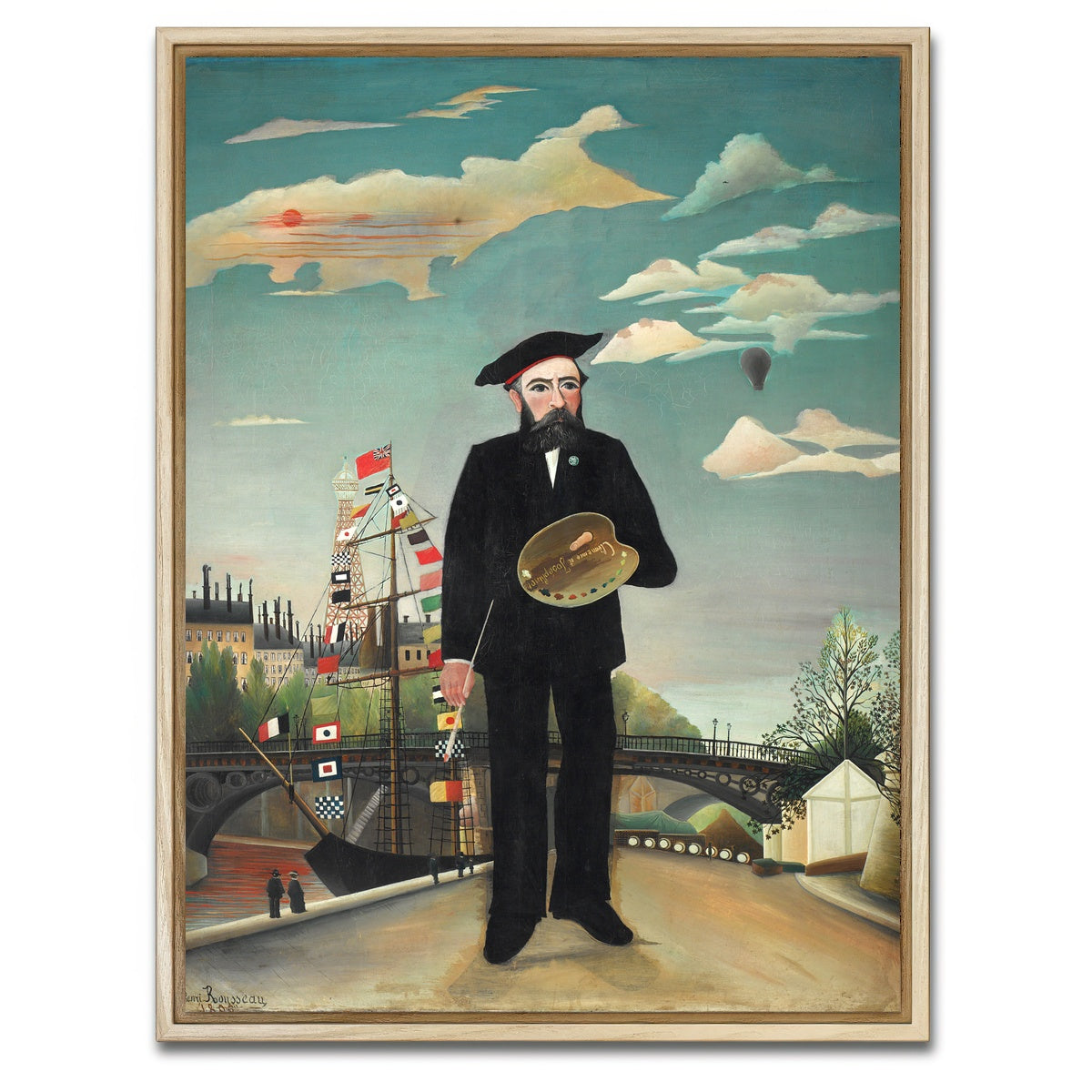 AUTO-MOCKUP WHITE | Myself Portrait Landscape | 1 Piece | Natural Framed Canvas | group=3x4