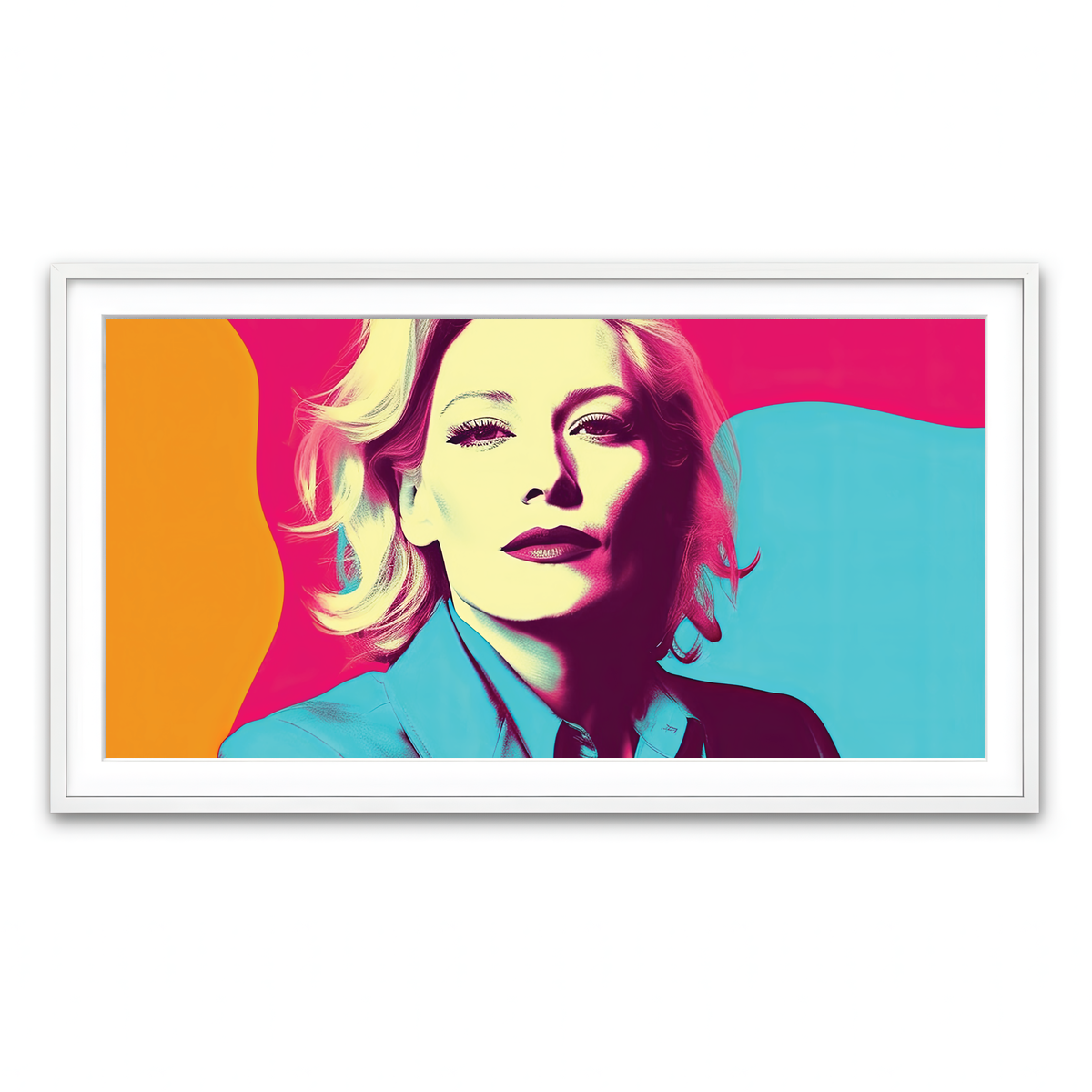 Framed Print 2x1 White