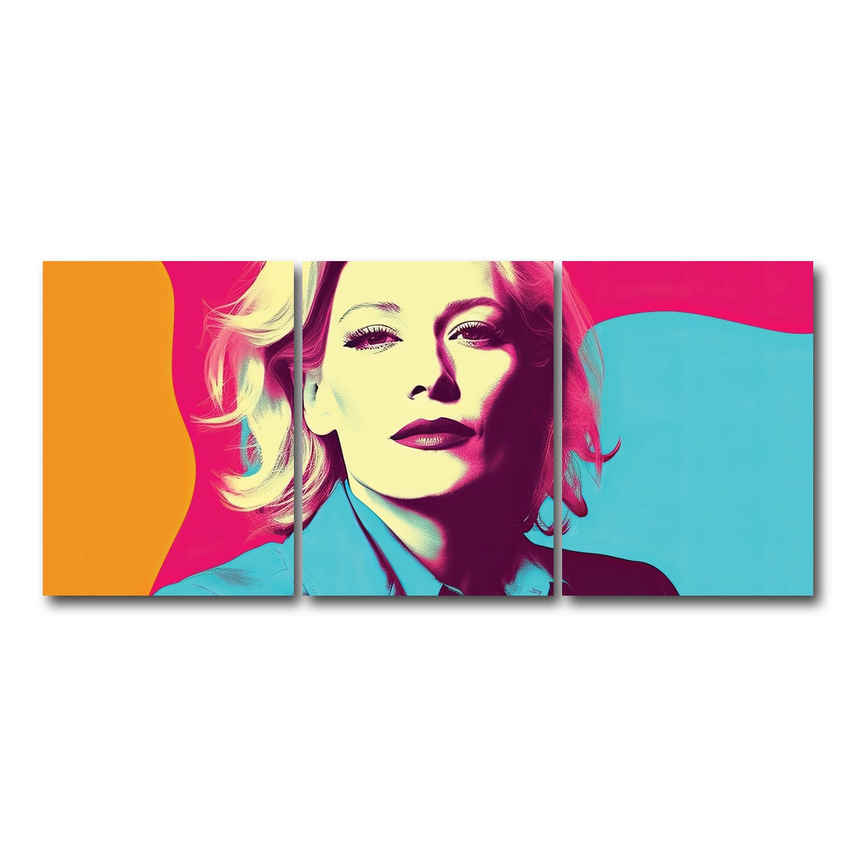 AUTO-MOCKUP WHITE | Mysterious Cate Blanchett | 3 Piece | Gallery Wrap Canvas | group=18x24