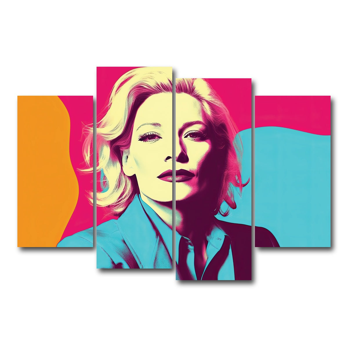 AUTO-MOCKUP WHITE | Mysterious Cate Blanchett | 4 Piece | Gallery Wrap Canvas | group=4_short