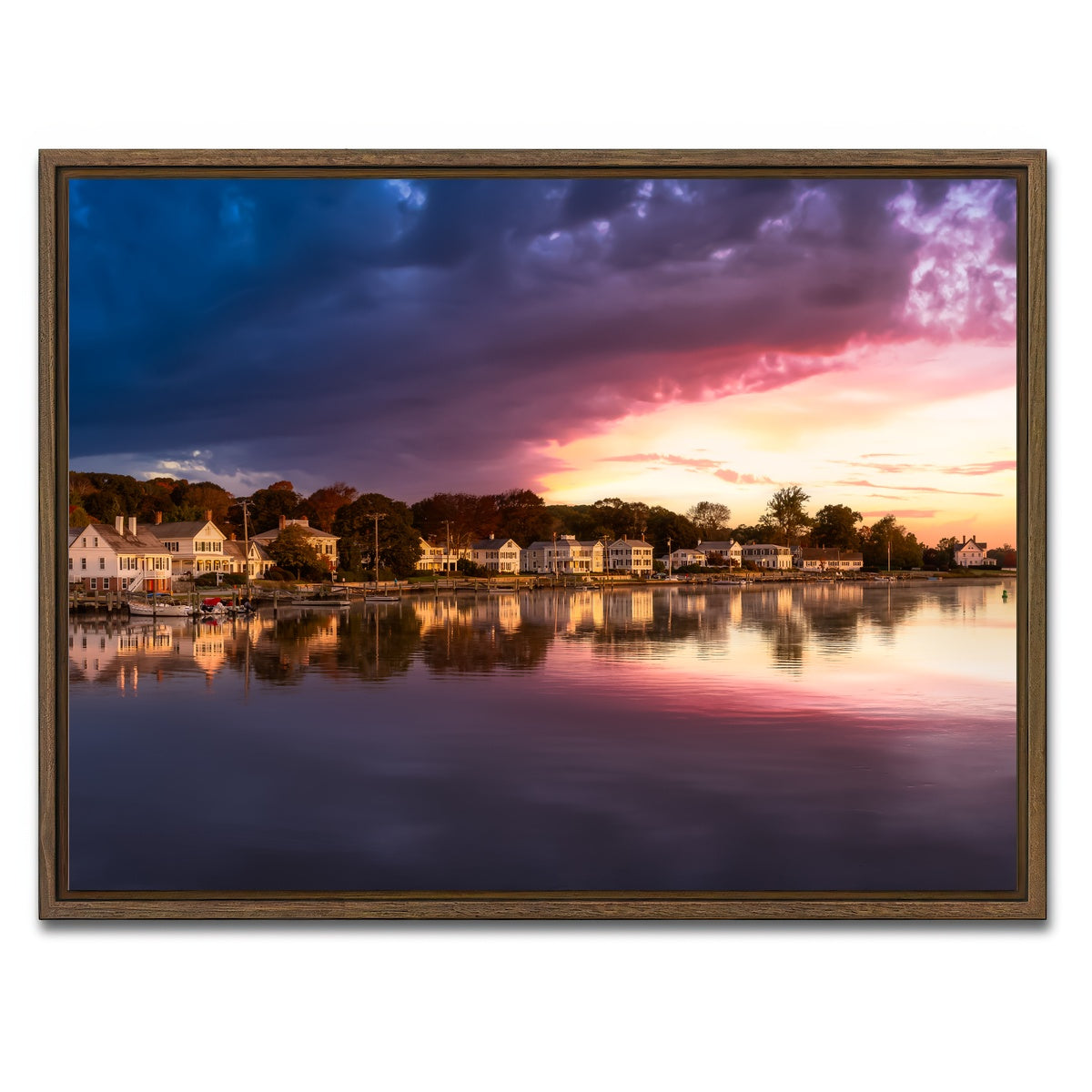 AUTO-MOCKUP WHITE | Mystic River | 1 Piece | Walnut Framed Canvas | group=4x3