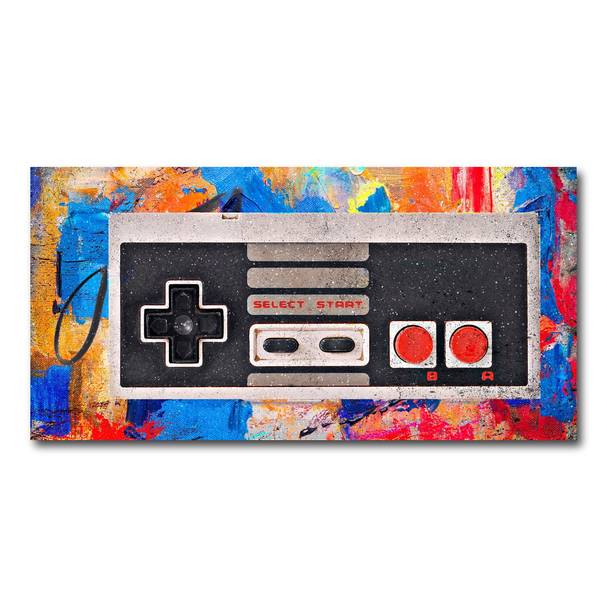 AUTO-MOCKUP WHITE | NES Controller | 1 Piece | Gallery Wrap Canvas | group=2x1