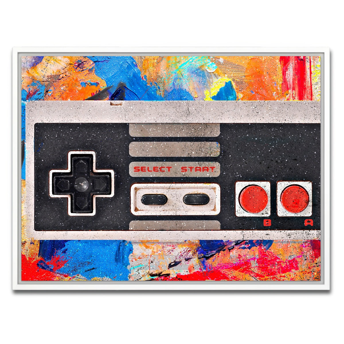 AUTO-MOCKUP WHITE | NES Controller | 1 Piece | White Framed Canvas | group=4x3