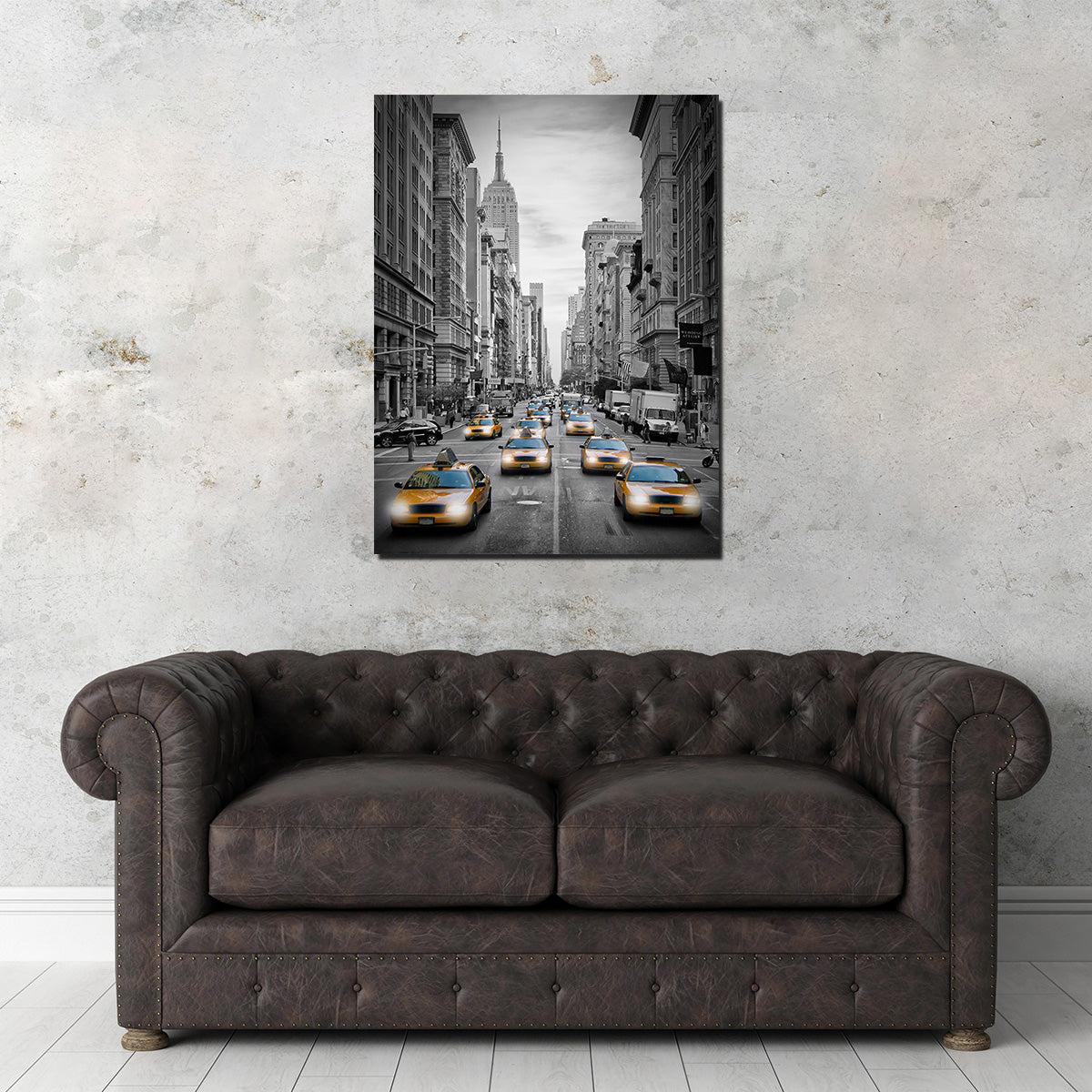 NEW YORK CITY Fifth Avenue Traffic Colorkey Wall Art
