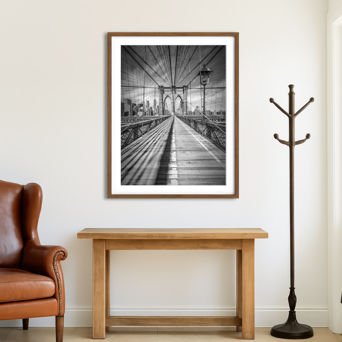 AUTO-MOCKUP ROOM | New York Brooklyn Bridge Wall Art