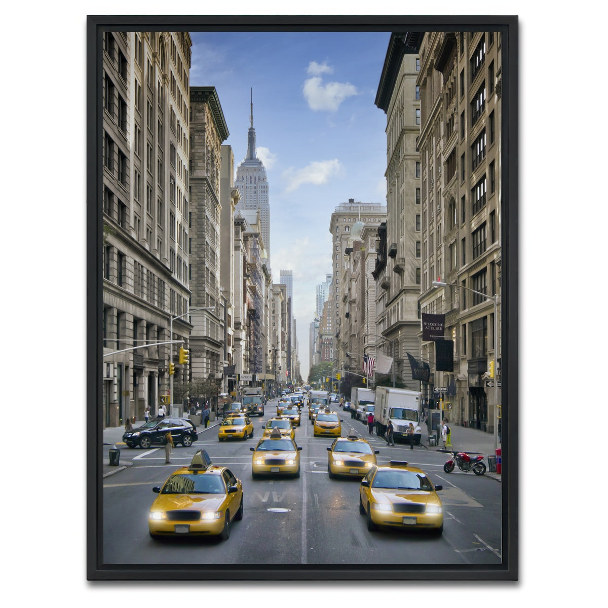 AUTO-MOCKUP WHITE | NEW YORK CITY 5th Avenue | 1 Piece | Black Framed Canvas | group=3x4