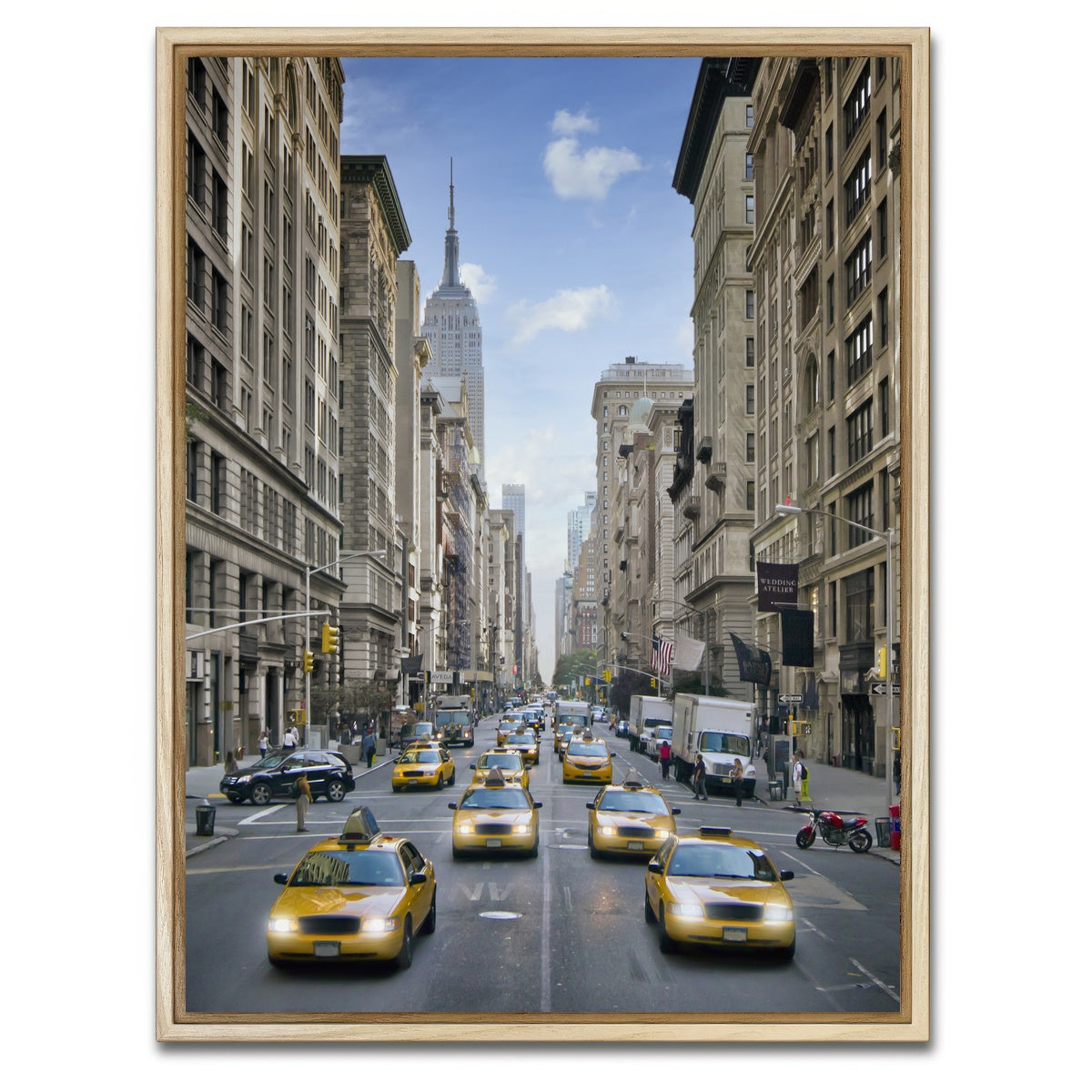 AUTO-MOCKUP WHITE | NEW YORK CITY 5th Avenue | 1 Piece | Natural Framed Canvas | group=3x4