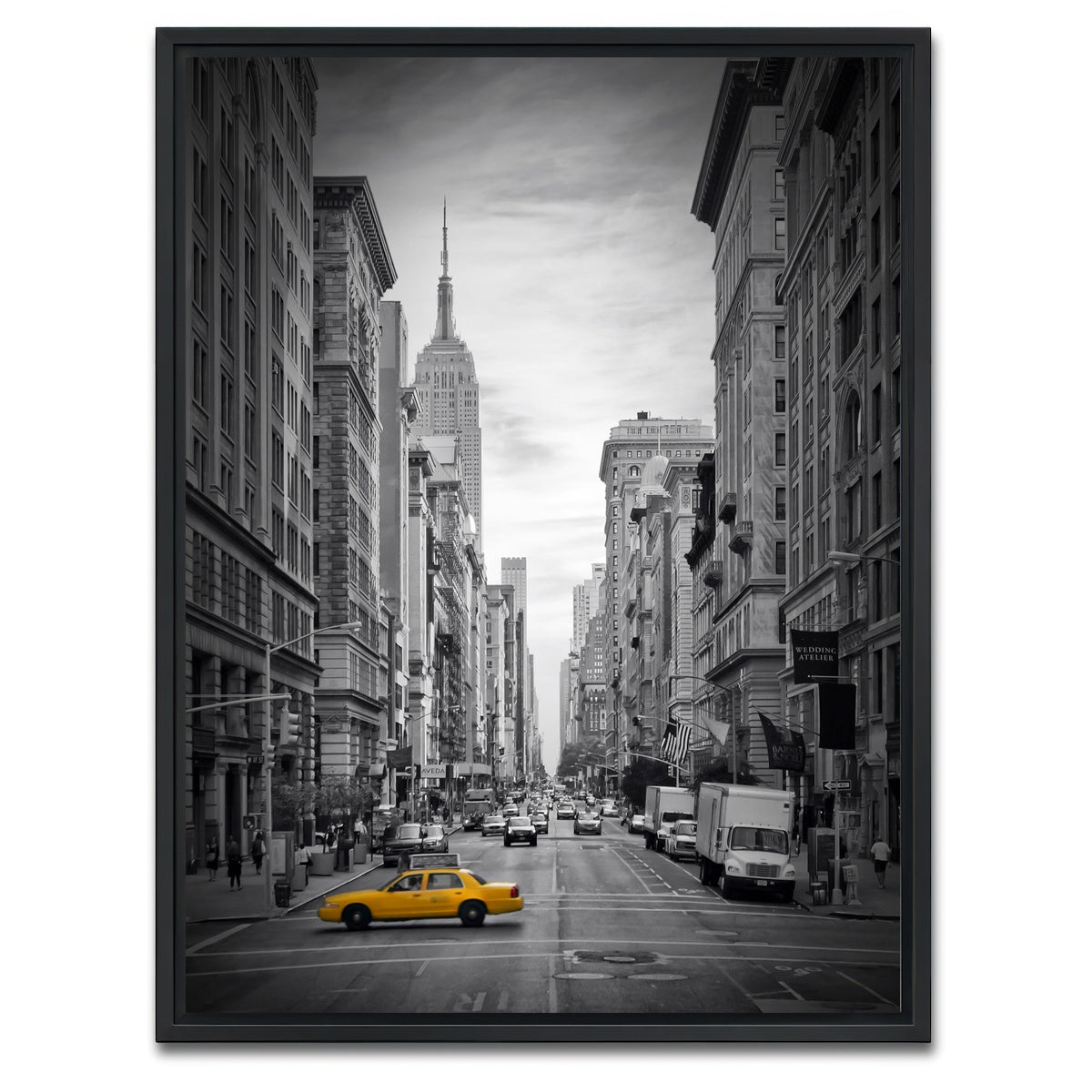 AUTO-MOCKUP WHITE | NEW YORK CITY Fifth Avenue Colorkey | 1 Piece | Black Framed Canvas | group=3x4