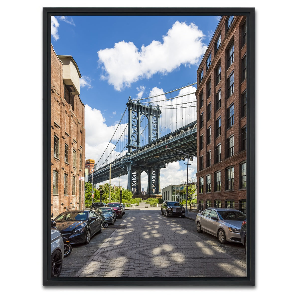 AUTO-MOCKUP WHITE | NEW YORK CITY Manhattan Bridge | 1 Piece | Black Framed Canvas | group=3x4