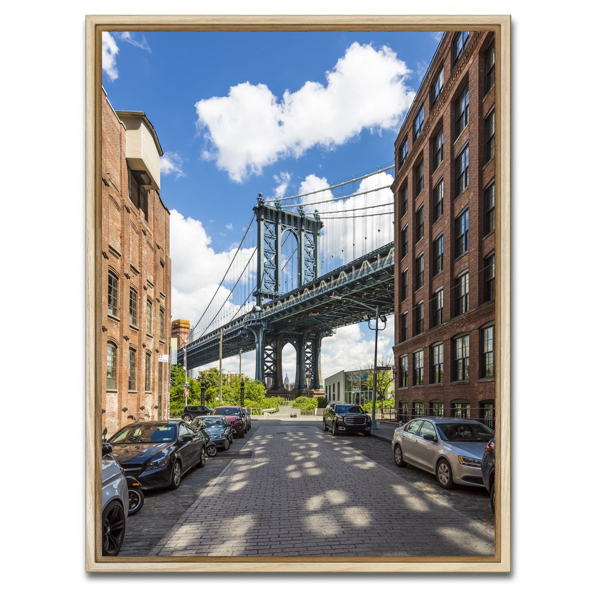 AUTO-MOCKUP WHITE | NEW YORK CITY Manhattan Bridge | 1 Piece | Natural Framed Canvas | group=3x4