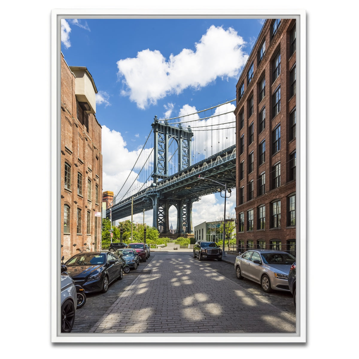 AUTO-MOCKUP WHITE | NEW YORK CITY Manhattan Bridge | 1 Piece | White Framed Canvas | group=3x4