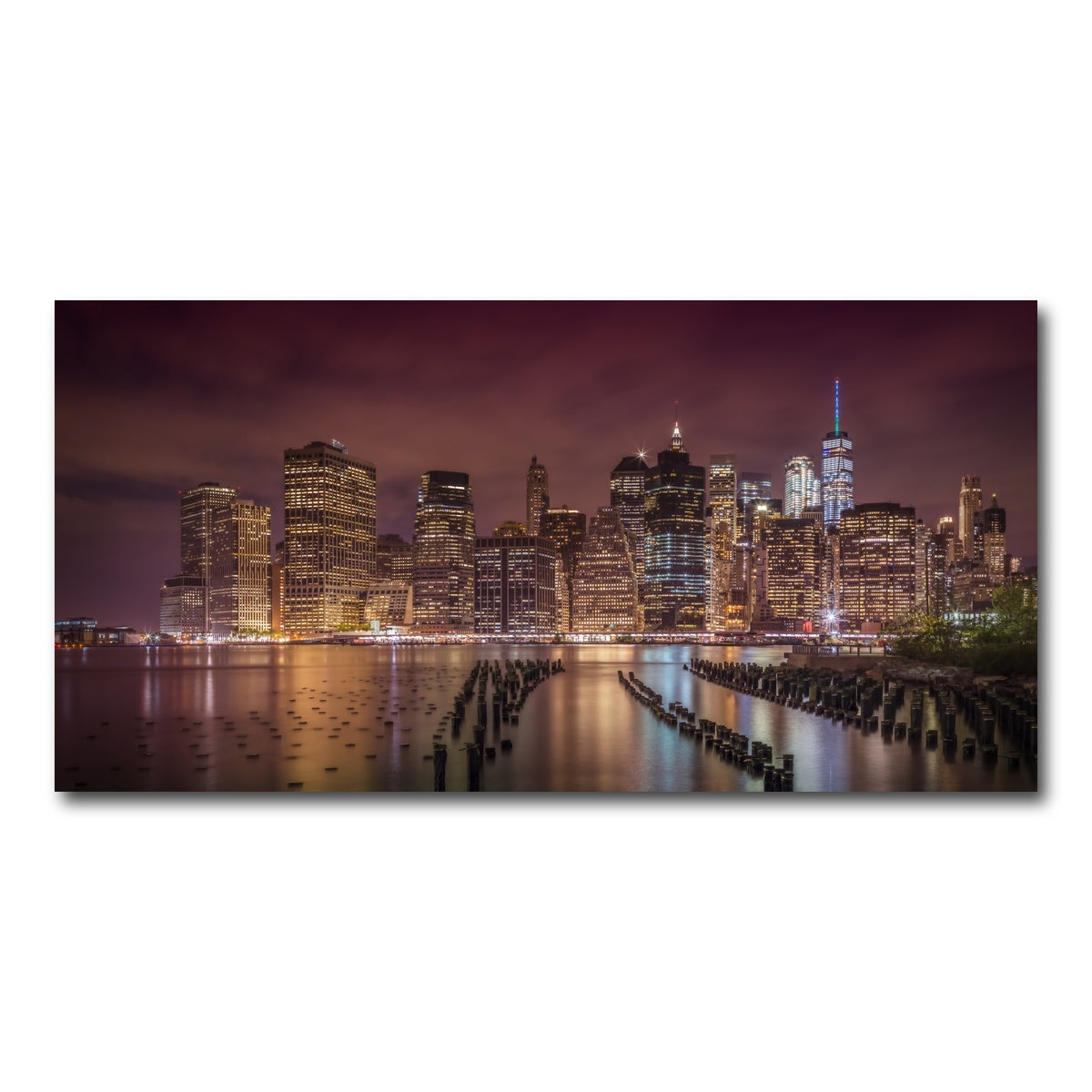 AUTO-MOCKUP WHITE | NEW YORK CITY Nightly Impressions | 1 Piece | Gallery Wrap Canvas | group=2x1