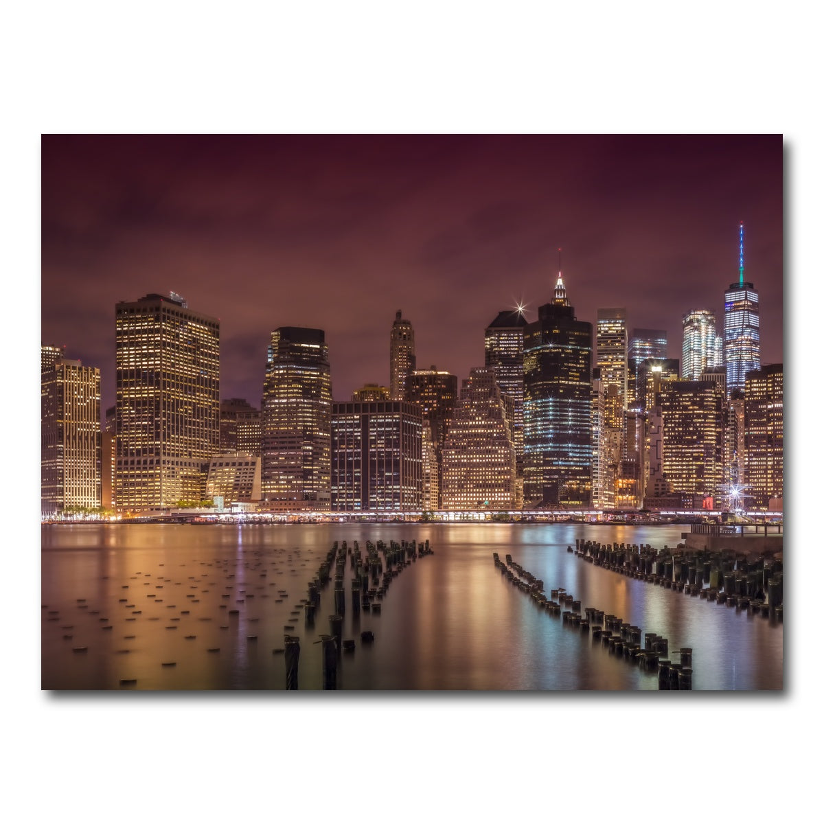 AUTO-MOCKUP WHITE | NEW YORK CITY Nightly Impressions | 1 Piece | Gallery Wrap Canvas | group=4x3