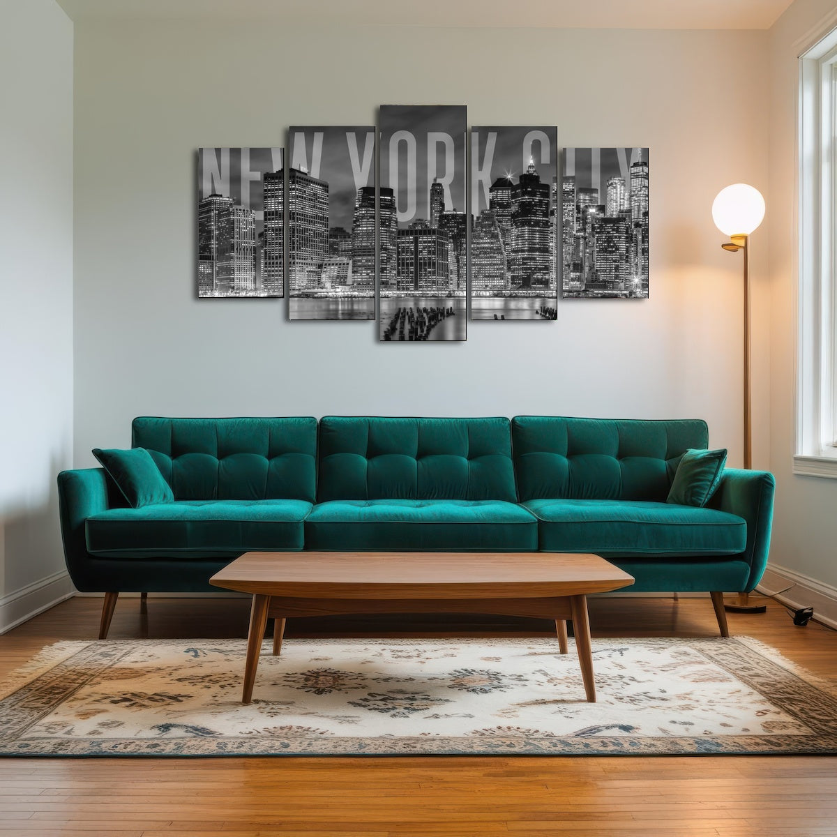 AUTO-MOCKUP ROOM | NEW YORK CITY Skyline - Monochrome