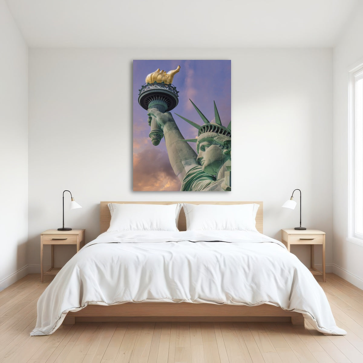 AUTO-MOCKUP ROOM | NEW YORK CITY Statue of Liberty at sunset