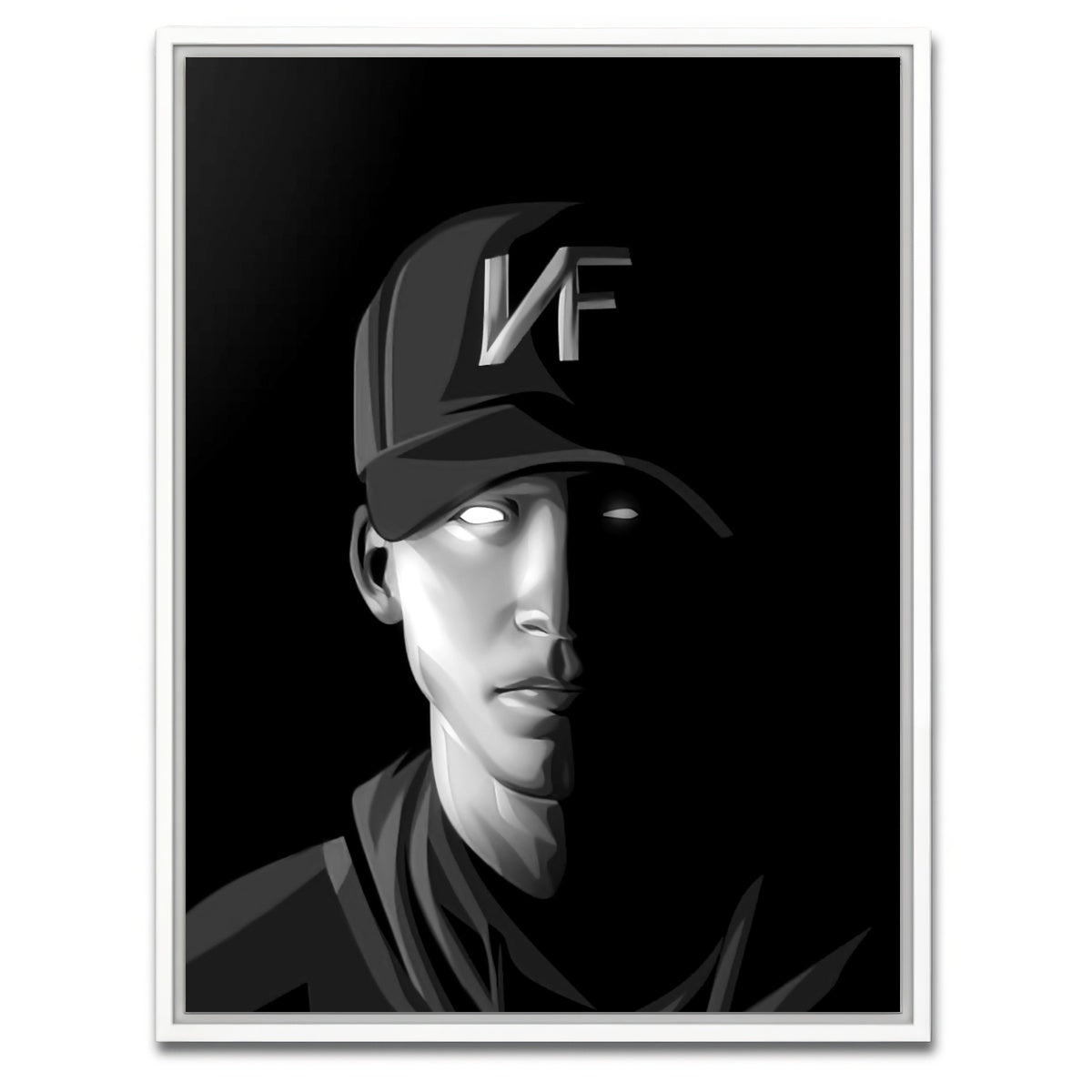 AUTO-MOCKUP WHITE | NF the rapper | 1 Piece | White Framed Canvas | group=3x4