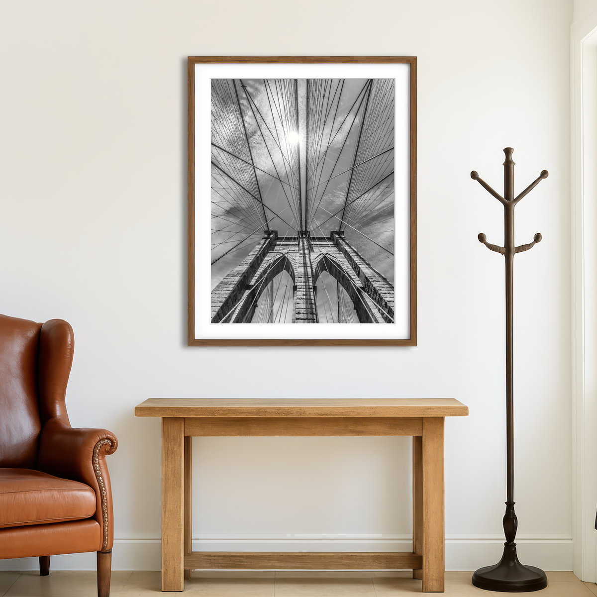 AUTO-MOCKUP ROOM | NYC Brooklyn Bridge Detail Wall Art