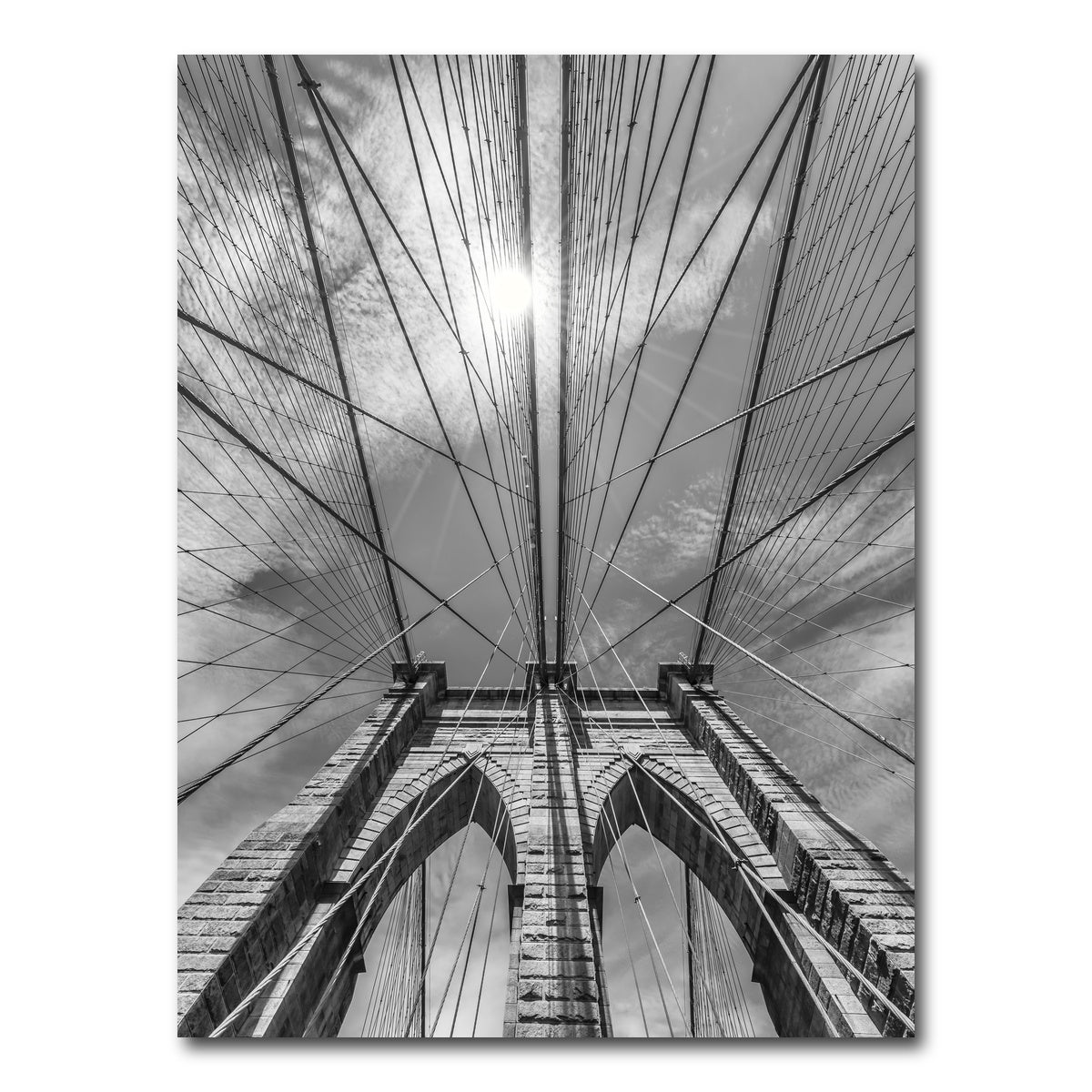 AUTO-MOCKUP WHITE | NYC Brooklyn Bridge Detail | 1 Piece | Gallery Wrap Canvas | group=3x4