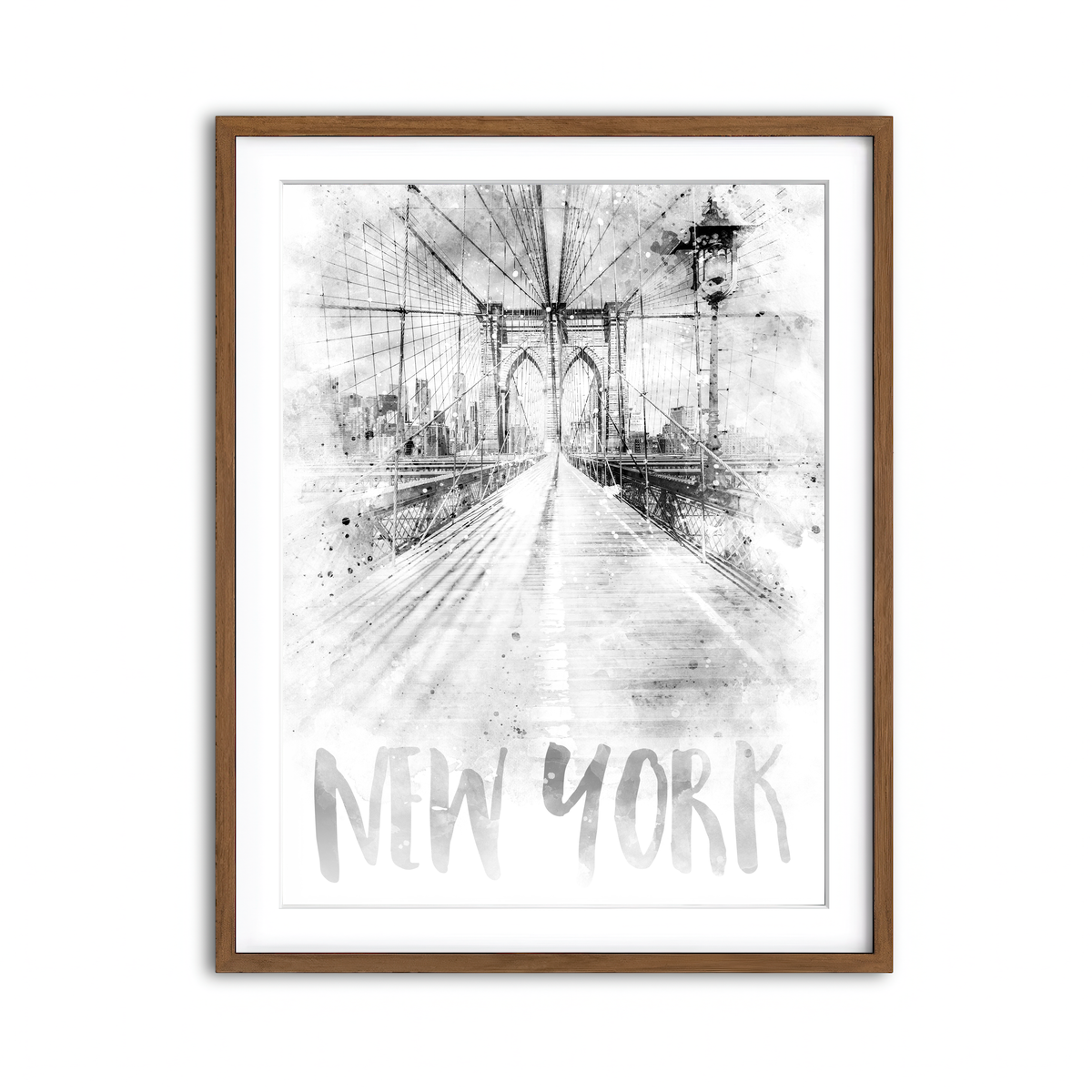 Framed Print 3x4 Walnut