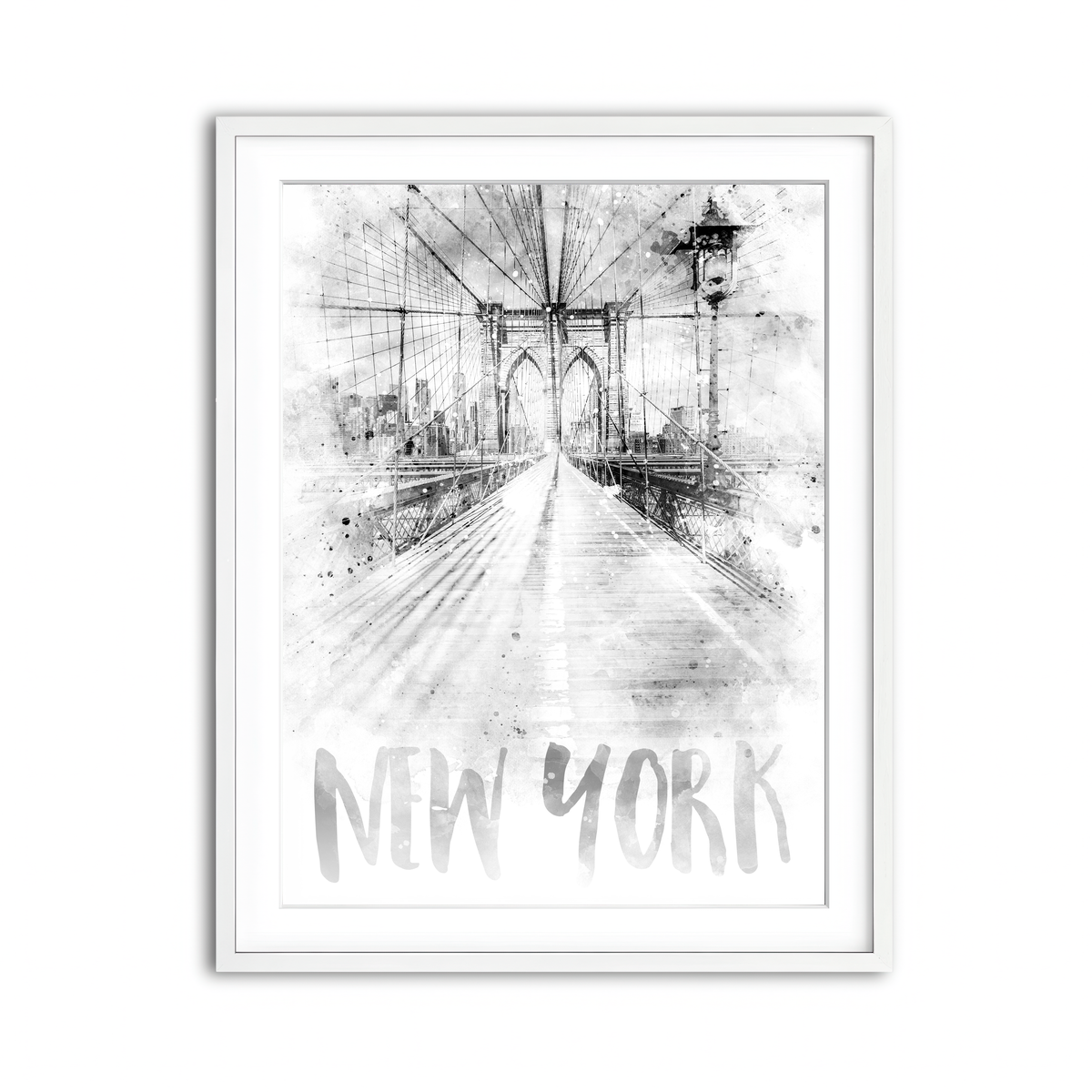 Framed Print 3x4 White
