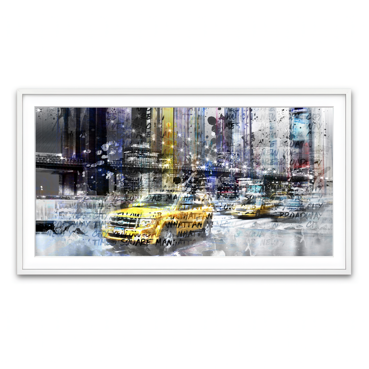 Framed Print 2x1 White
