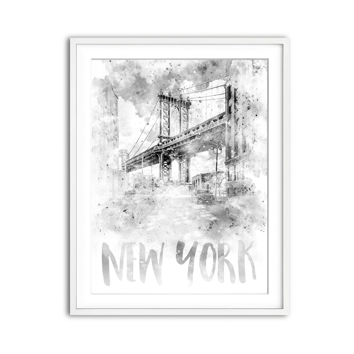 Framed Print 3x4 White
