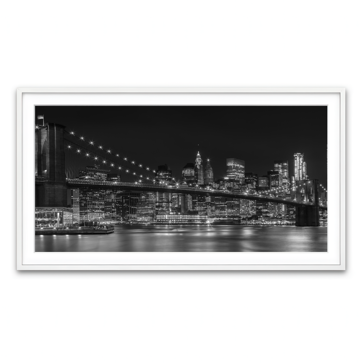 Framed Print 2x1 White