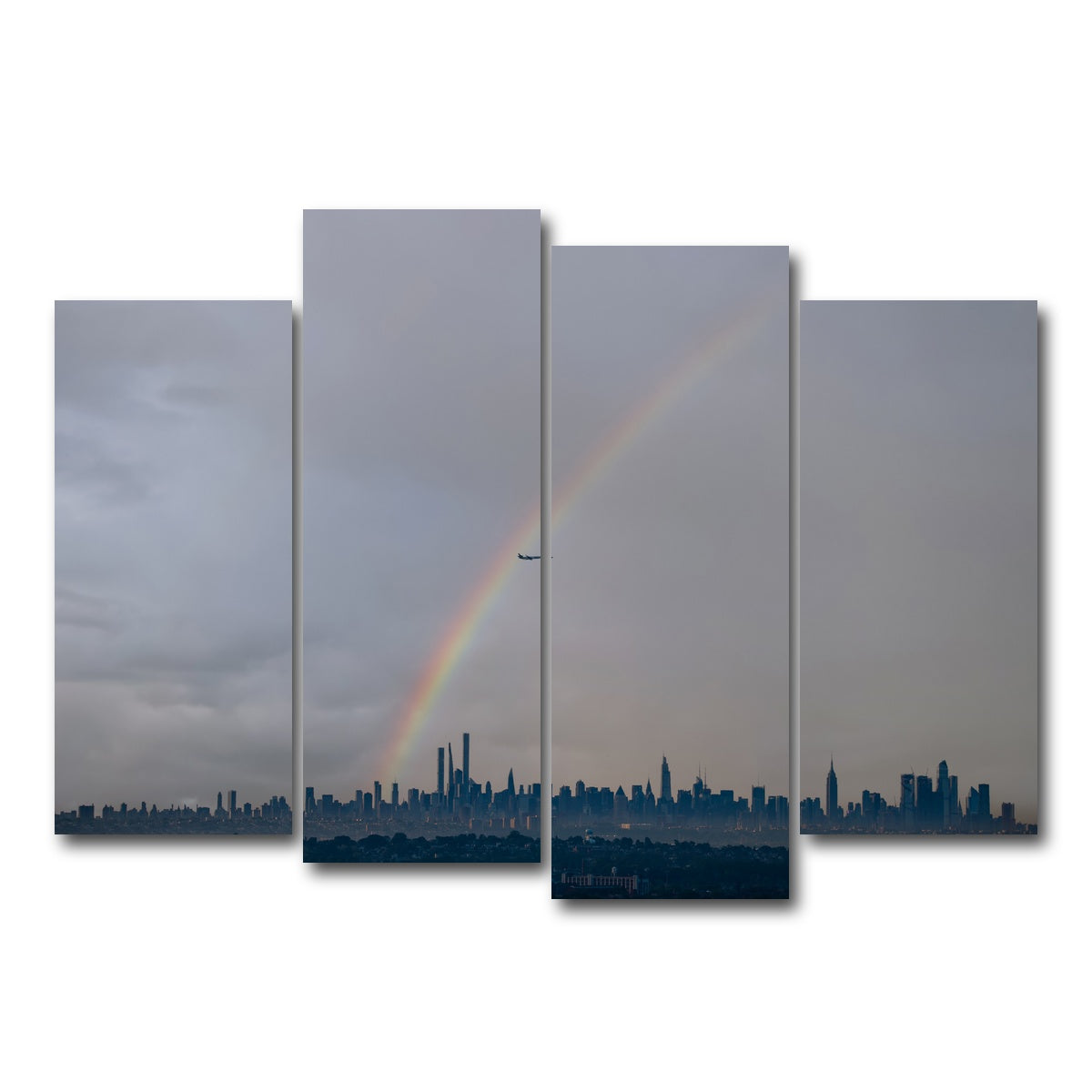 AUTO-MOCKUP WHITE | NYC Rainbow 2 | 4 Piece | Gallery Wrap Canvas | group=4_normal