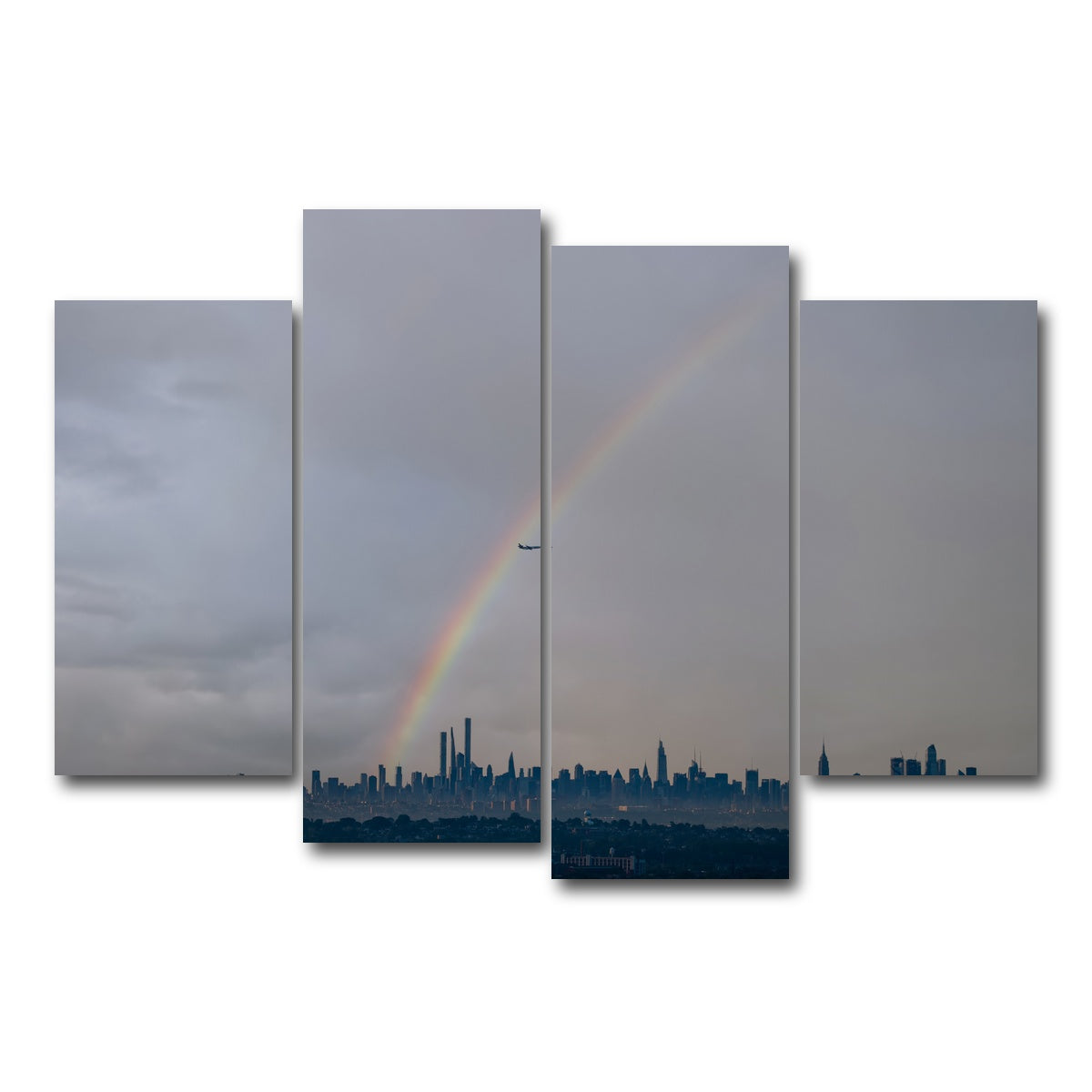AUTO-MOCKUP WHITE | NYC Rainbow 2 | 4 Piece | Gallery Wrap Canvas | group=4_short