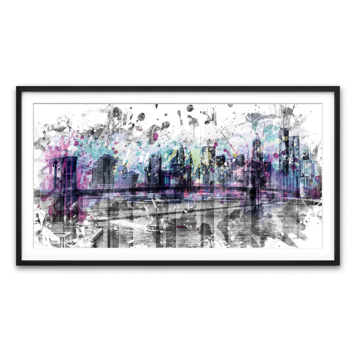 Framed Print 2x1 Black