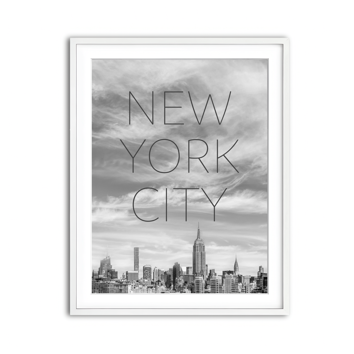 Framed Print 3x4 White