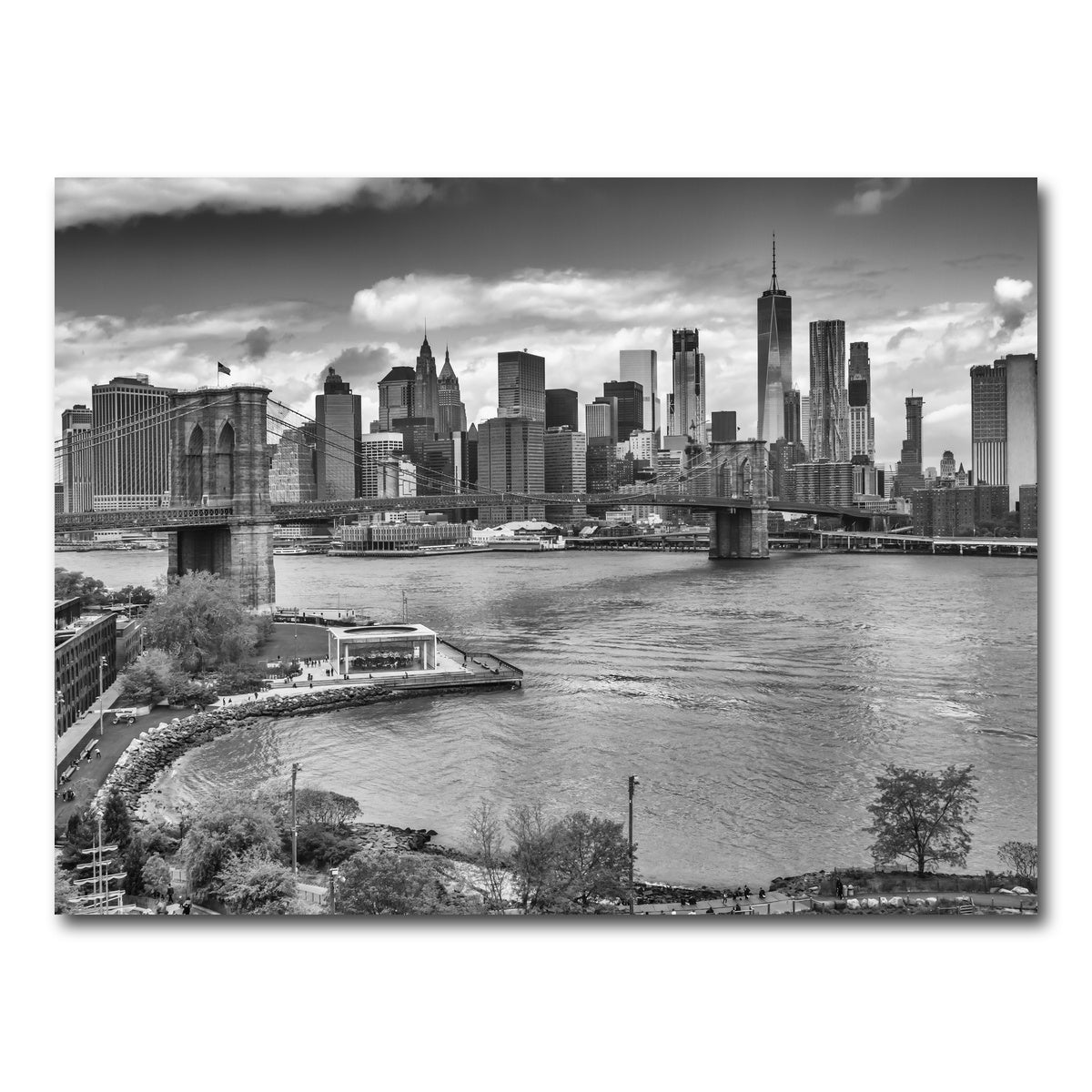 AUTO-MOCKUP WHITE | NYC View from Manhattan Bridge | 1 Piece | Gallery Wrap Canvas | group=4x3