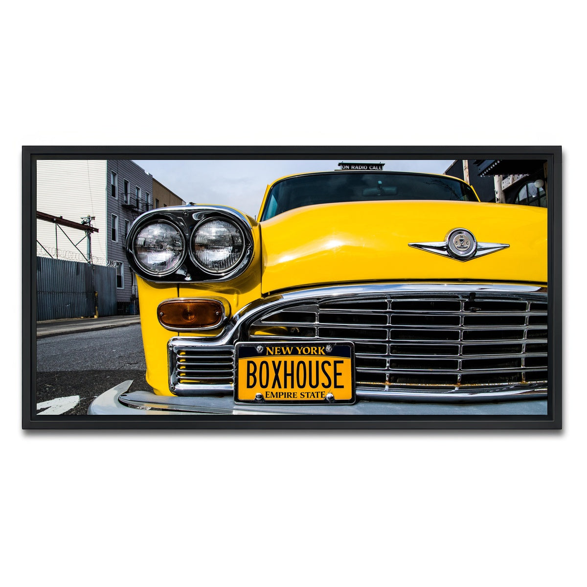 AUTO-MOCKUP WHITE | NY Cab | 1 Piece | Black Framed Canvas | group=2x1