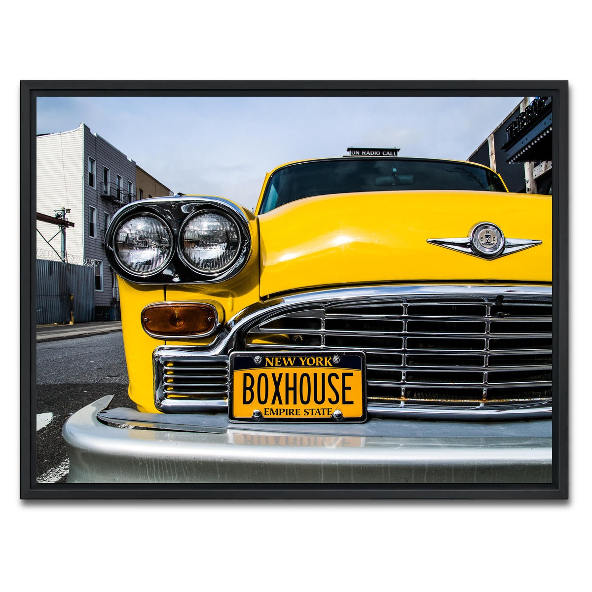 AUTO-MOCKUP WHITE | NY Cab | 1 Piece | Black Framed Canvas | group=4x3